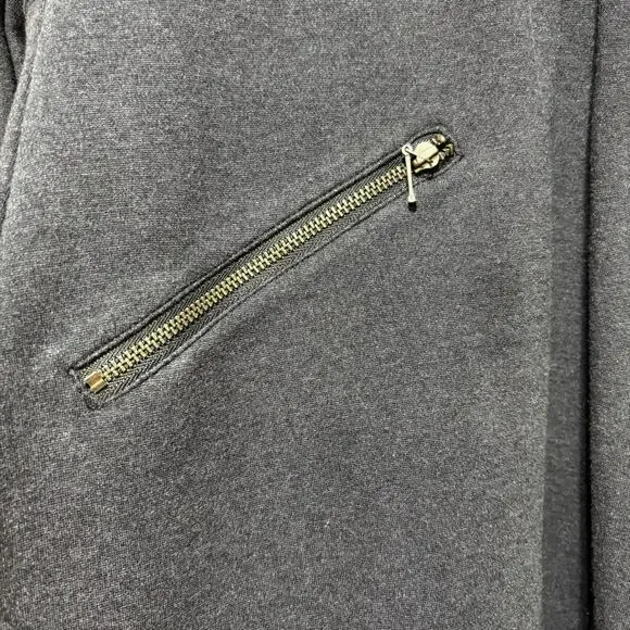 Athleta Charcoal Navy Dress Long Sleeve V-Neck Zipper Pocket Size M Casual - Picture 2 of 7